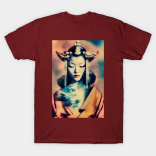 Beautiful geisha art, modern vintage style T-Shirt